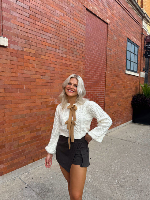 Magic Bow-ment Cardigan// Cream
