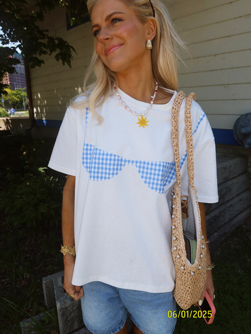 Bikini Babe Tee // Blue Gingham