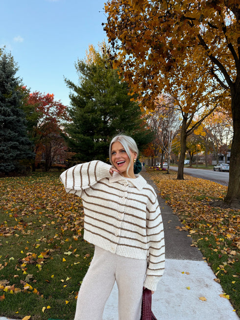 Easy Street Striped Cardigan *RESTOCKED*