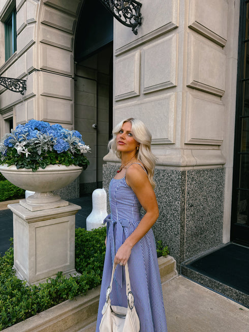 Hamptons House Midi Dress// Blue