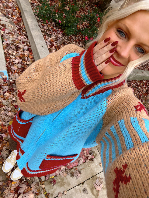 End Game Knit Jacket// Aquamarine