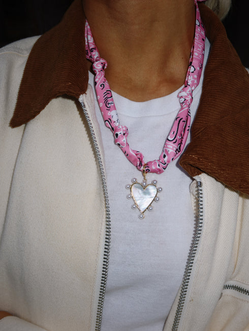 Bandana Necklace // Dusty Pink