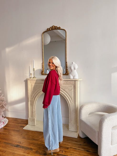 Holly Jolly Ribbed Pullover