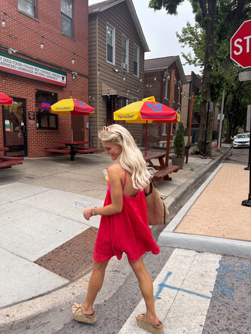 Fun in the Sun Dress // Red + Pink
