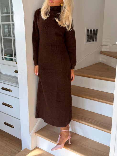 Isabel Sweater Dress // Cocoa