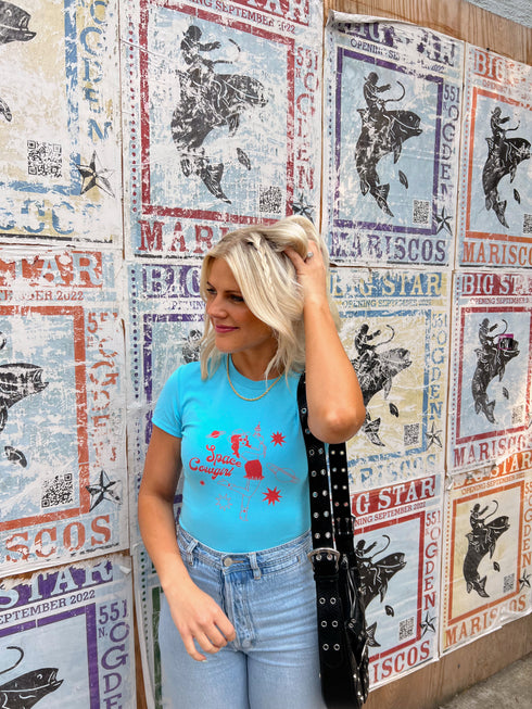 Space Cowboy Baby Tee // Blue