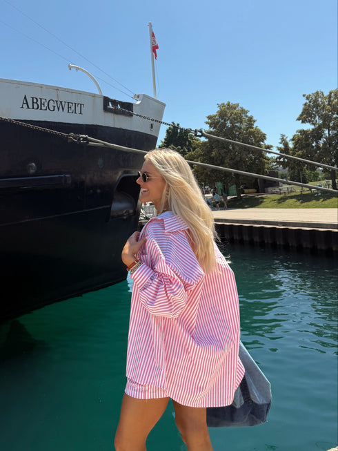 Off-Duty Summer Striped Set