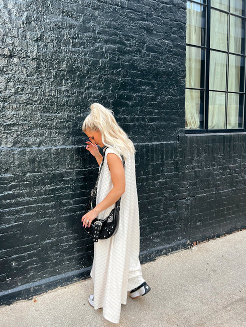 The Bowie Checkered Jumpsuit // Ivory *RESTOCKED*