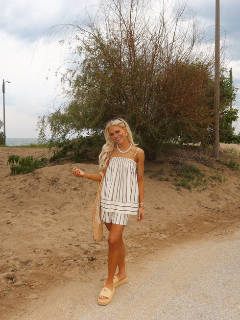 The Frankie Striped Set // Vanilla Bean