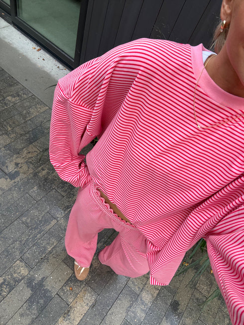 Road Trip Pullover // Pink Stripe *PREORDER*