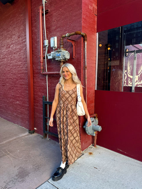 Love Lines Checked Dress