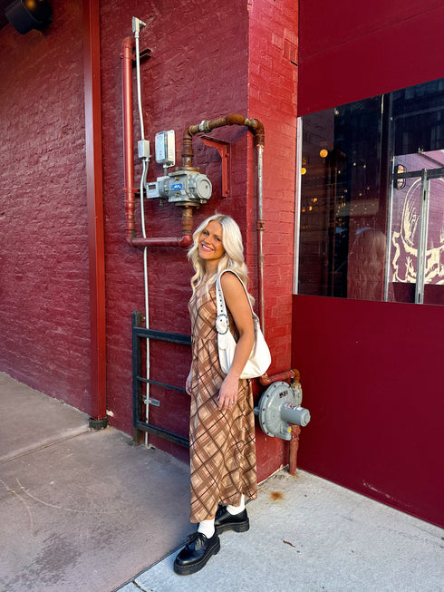 Love Lines Checked Dress