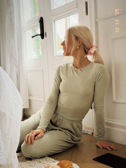 Dreamgirl Pointelle Pant // Sage *COCO EXCLUSIVE*