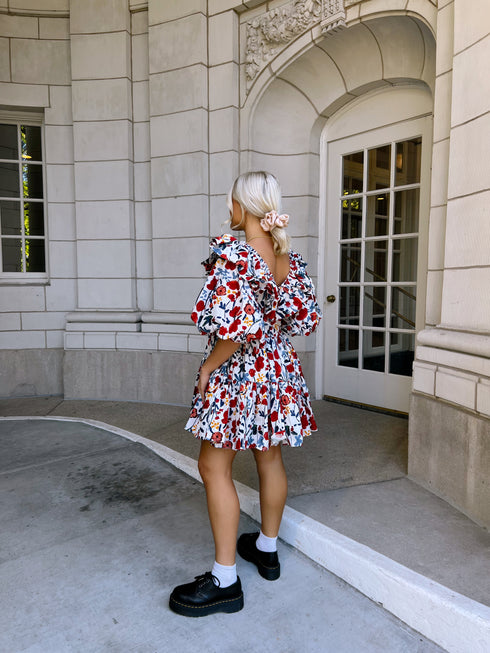 Dream Girl Dress // Red Floral