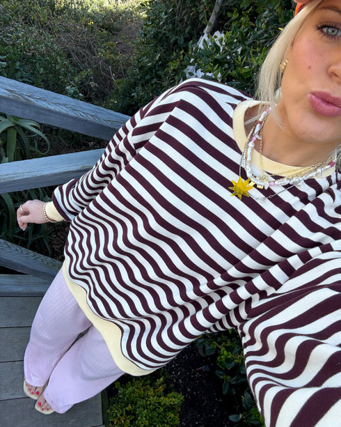 Cali Cutie Striped Pullover