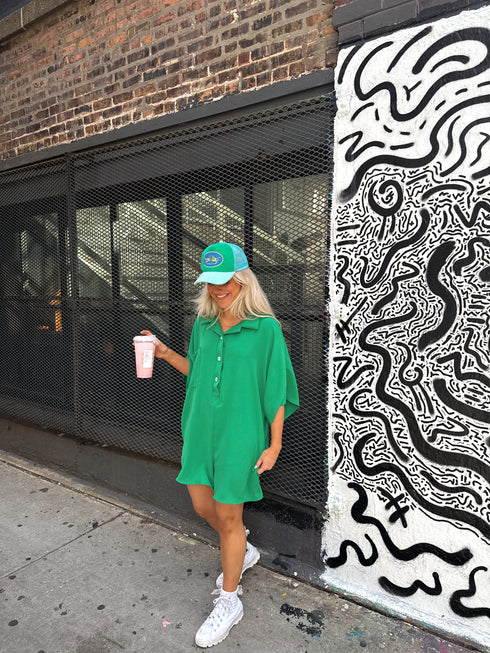 Makin' Mems Romper // Kelly Green