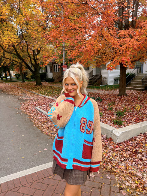 End Game Knit Jacket// Aquamarine