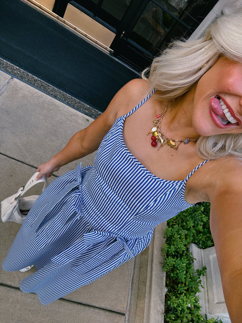 Hamptons House Midi Dress// Blue
