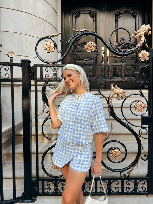 Bow & Pearl Set// Blue *ALMOST GONE*