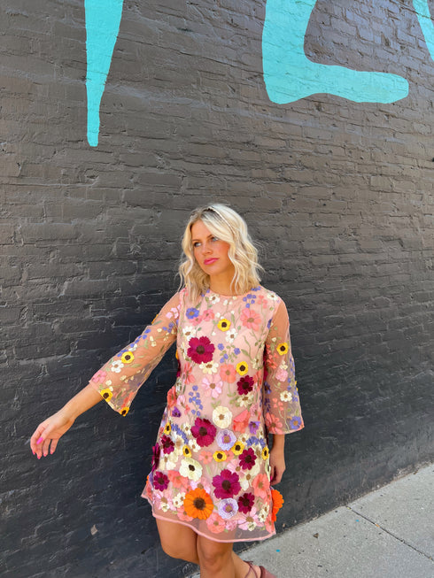 Rose Garden Embellished Dress