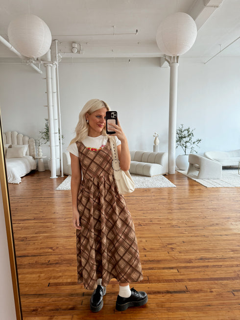 Love Lines Checked Dress