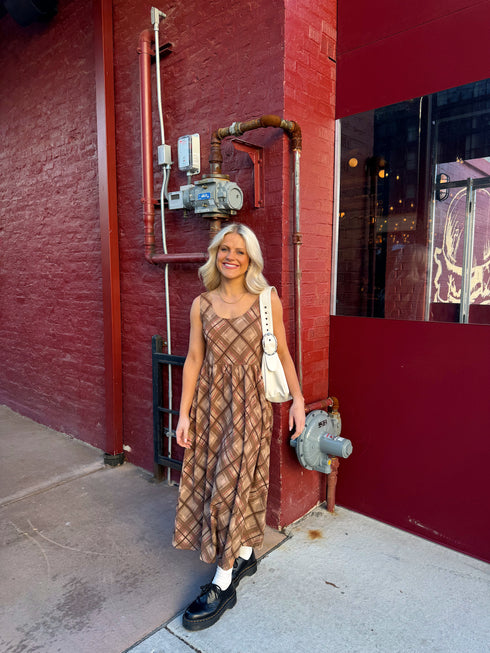 Love Lines Checked Dress