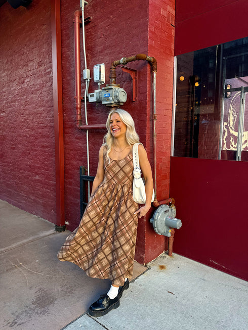 Love Lines Checked Dress