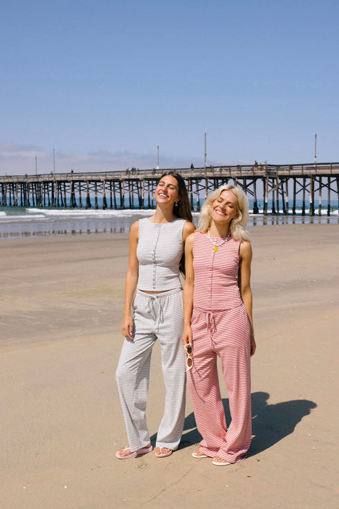 Breezy Stripes Pant // Cloud