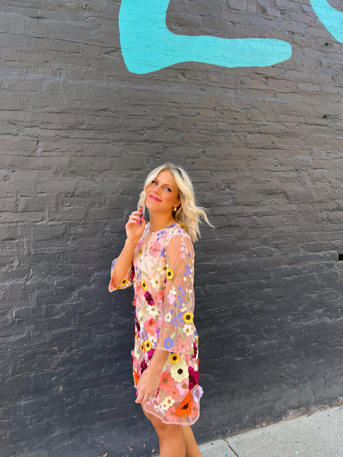 Rose Garden Embellished Dress