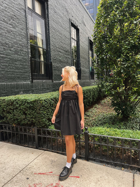 Angel Wings Mini Dress // Black