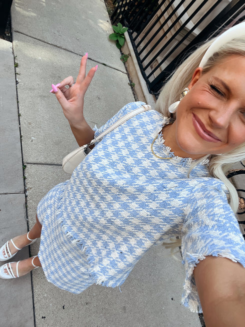 Bow & Pearl Set// Blue *ALMOST GONE*