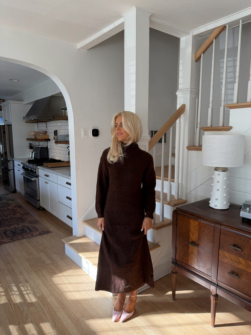 Isabel Sweater Dress // Cocoa