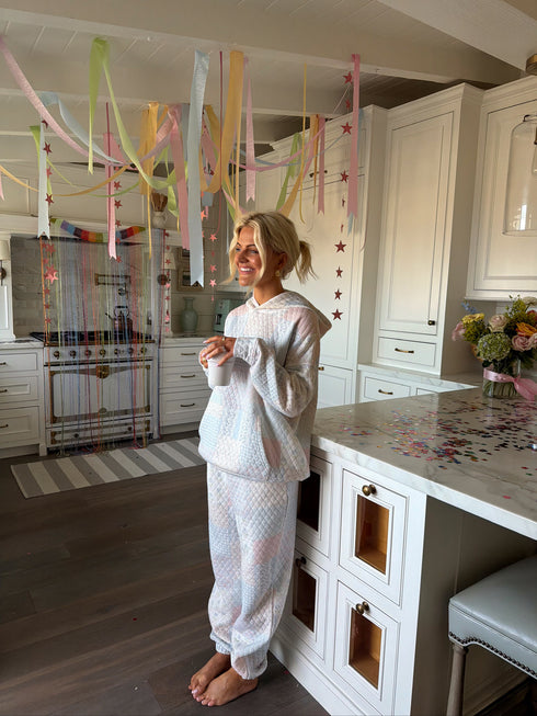 Club Quilted Pant // Blue Floral