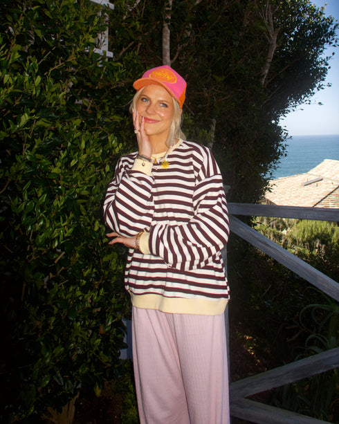 Cali Cutie Striped Pullover