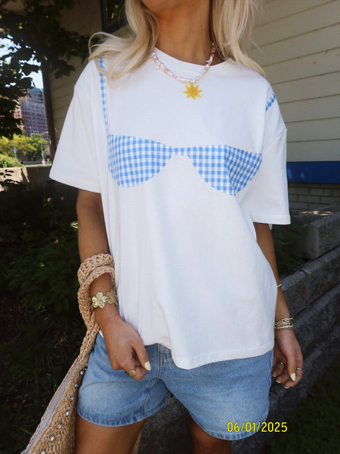 Bikini Babe Tee // Blue Gingham