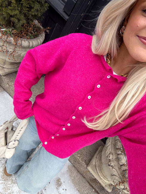Coco Cutie Cardigan // Fuschia