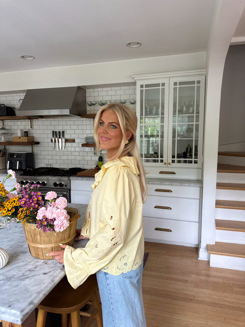 Maisie Meadow Top // Butter Yellow