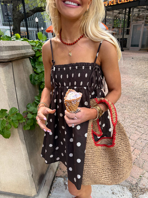 Dot Dress // Chocolate