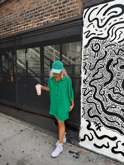 Makin' Mems Romper // Kelly Green