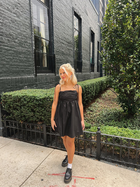 Angel Wings Mini Dress // Black