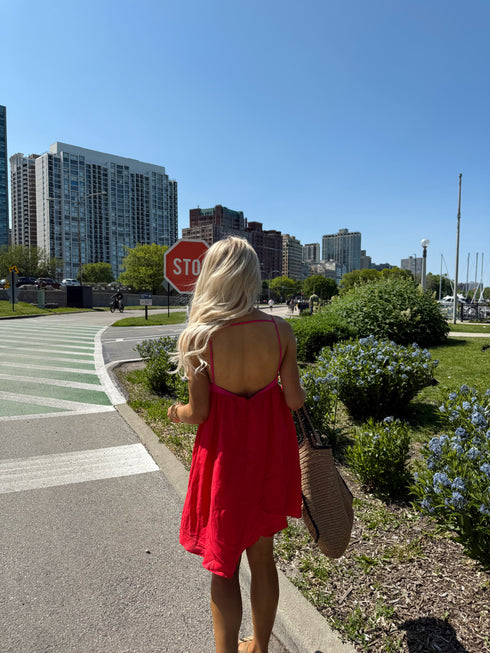 Fun in the Sun Dress // Red + Pink