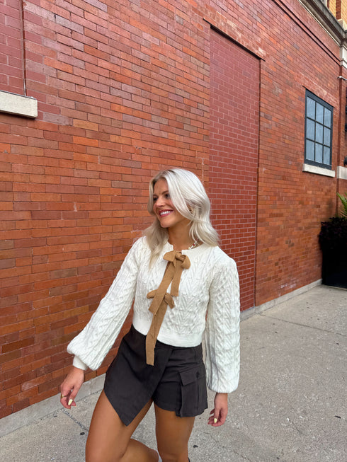 Magic Bow-ment Cardigan// Cream