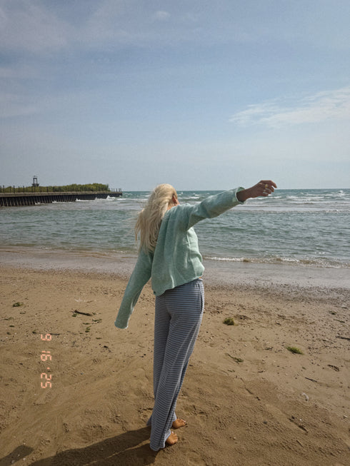 Nantucket Striped Pant // Mist