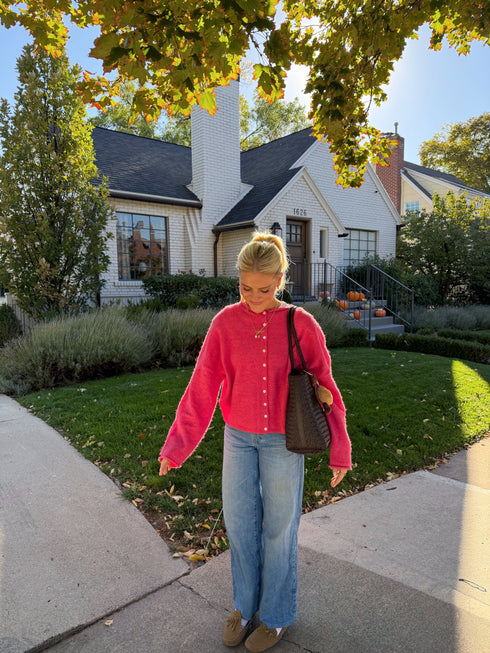 Coco Cutie Cardigan // Berry *PREORDER 10/23*