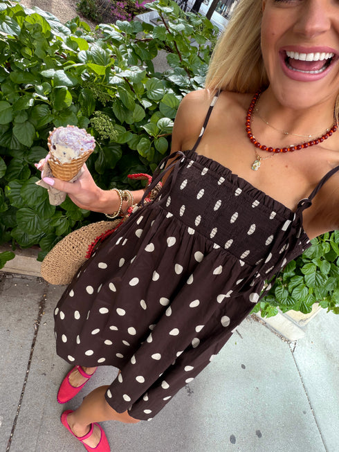 Dot Dress // Chocolate