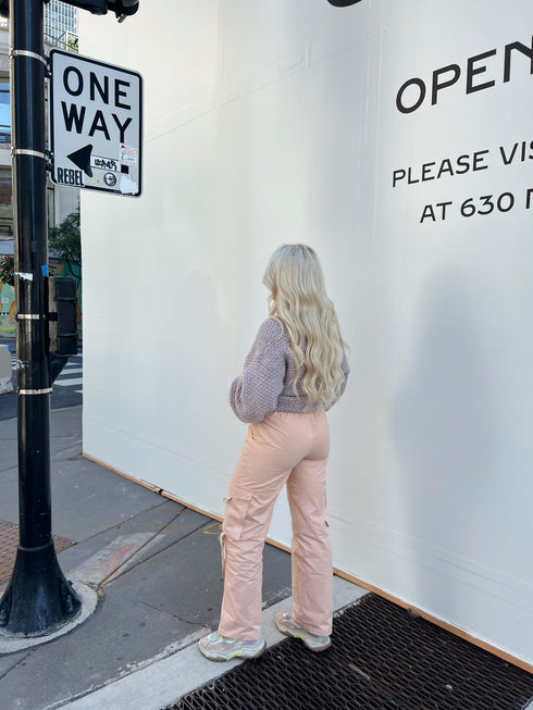 The Izzie Cargo Pant // Pink