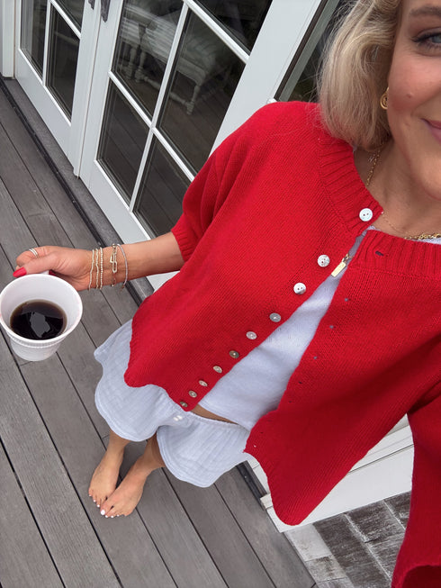 Coastal Cardigan // Red