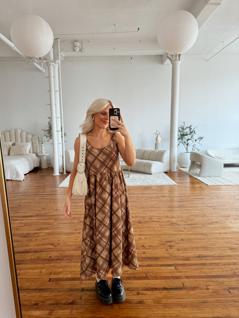 Love Lines Checked Dress