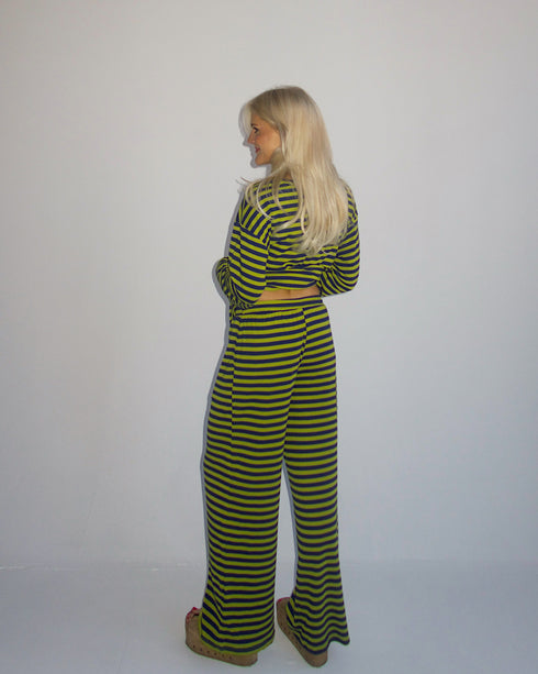 Beach Bum Striped Set // Citrus Green