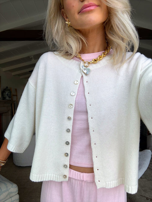 Coastal Cardigan // White